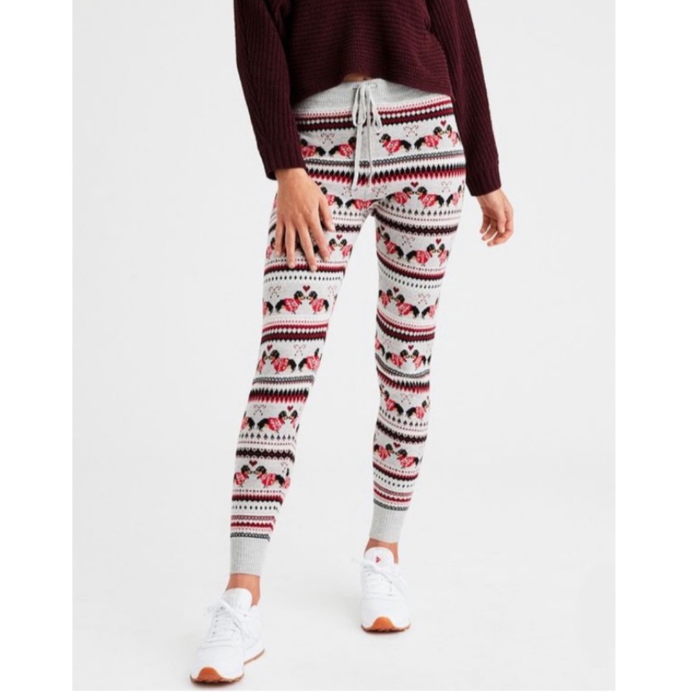 American Eagle Knit Dog Sweater Pants